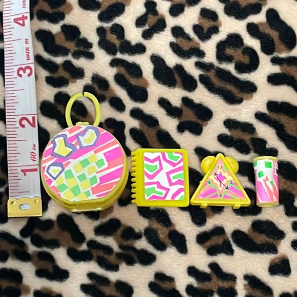 BARBIE Doll 💕 Accessories Lot Vintage 90s Neon Yellow Purse Mini 1990's Toys - Picture 8 of 17